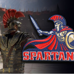 Spartan warrior embroidered patch SPARTAN