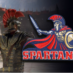 Spartan stríðsmaður saumaður plástur SPARTAN