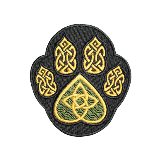 Patch de broderie ornement celtique Paw Trail Bear