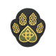Paw trail wolf Celtic ornament embroidered patch