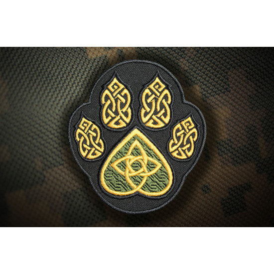 Paw Trail Bear Celtic Ornament Stickerei Patch