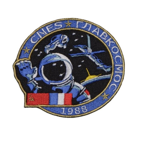 Sowjetisches Raumfahrtprogramm Patch Sojus TM-7 Station Mir