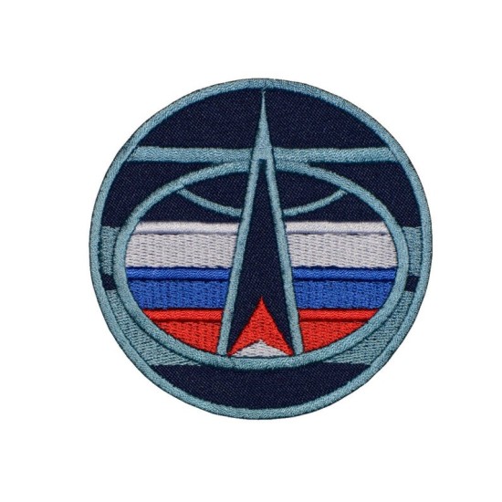 Segno uniforme della toppa della manica delle truppe dell'esercito spaziale dell'esercito russo