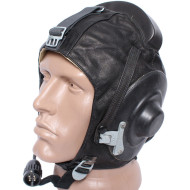 Casco volador de cuero de verano para piloto soviético