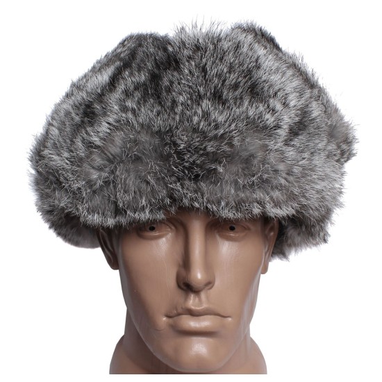 Orejeras invierno ushanka sombrero con piel de conejo
