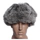 Earflaps winter ushanka hat with rabbit fur