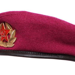 Pink beret Soviet military Airborne VDV raspberry hat