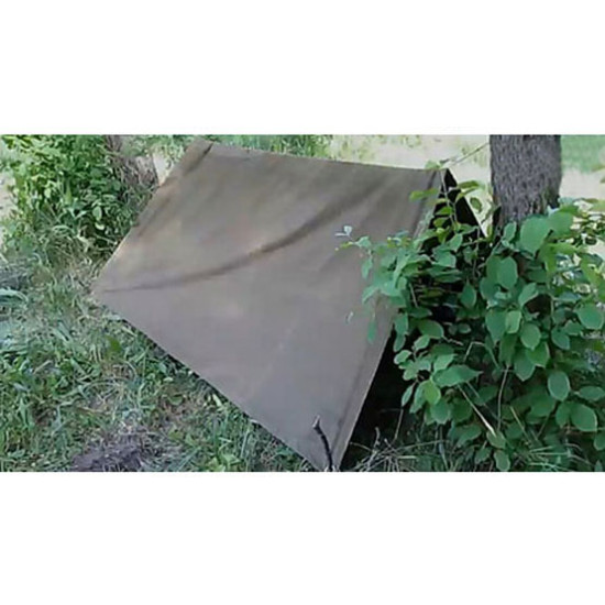 Sowjetisches Militär Groundsheet (Zelt + Regenmantel)