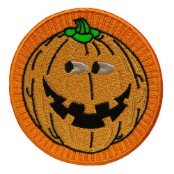 Halloween patch with Pumpkin holiday present Trick or Treat