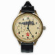 Molnija Soviet wristwatch Soviet Railroads with Train engraving