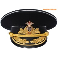 Casquillo de la visera del sombrero Almirante de la flota naval rusa