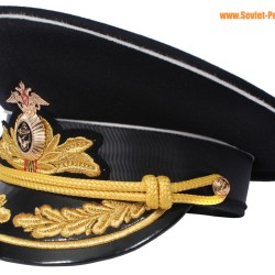 Russian Naval Fleet Admiral hat black visor cap