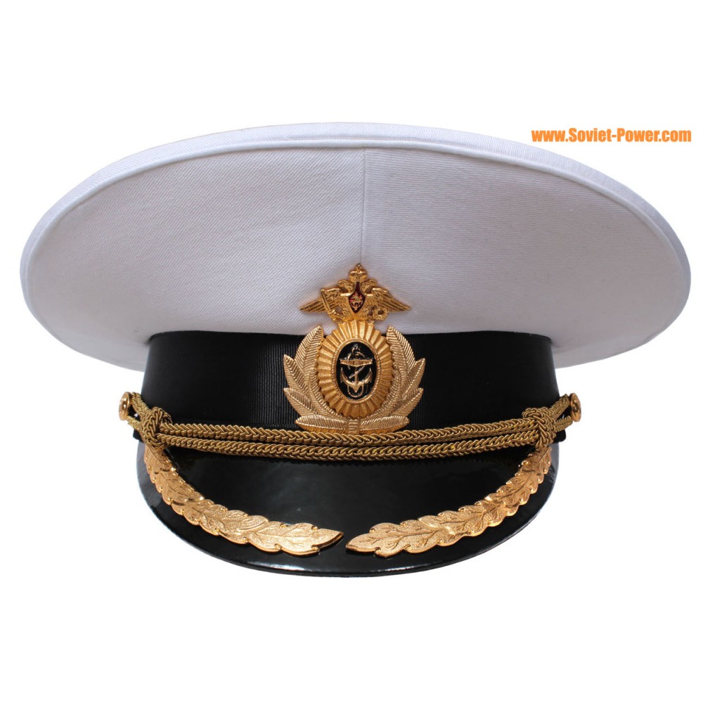 Russian Navy fleet Captain parade visor cap