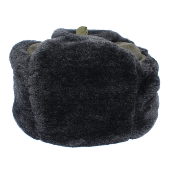 Soviet Army Border Guards sheep fur Ushanka hat