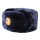 Cappello invernale USHANKA in pelliccia di pecora degli ufficiali di polizia sovietici