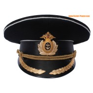 Russische Marine Kapitän schwarz militärische Visier Hut