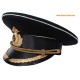 Soviet Navy Captain black military visor hat