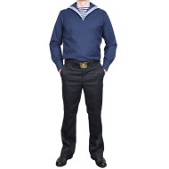Marineros soviéticos azul marino chaqueta camisa azul uniforme con pantalones