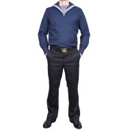 Soviet sailors Navy everyday blue uniform shirt with trousers