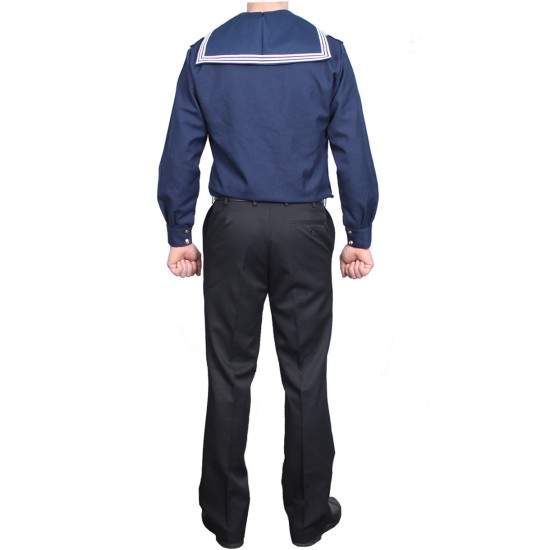 Sowjetischen Matrosen Marine jeden Tag blau Uniformhemd mit Hose