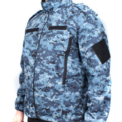 BLEU numérique russe saison demi camo Veste Softshell