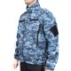 Temporada media digital rusa azul Chaqueta de camuflaje Softshell