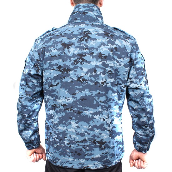 BLUE DIGITAL Russian demi season camo Softshell jacket