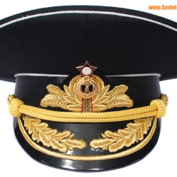 Buque soviético / ruso de la flota de la marina de guerra sombrero negro del visor de USSR