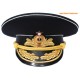 Buque soviético / ruso de la flota de la marina de guerra sombrero negro del visor de USSR