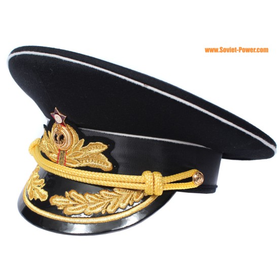 Soviétique / russe Marine Flotte amiraux noir URSS visière chapeau