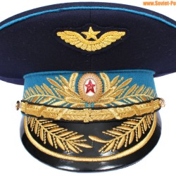 Russische / sowjetische Luftwaffengeneral blauen Schirmmütze 