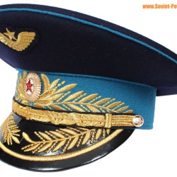 Russe / soviétique Air Force General bouchon visière bleue