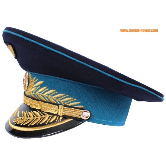 Russe / soviétique Air Force General bouchon visière bleue