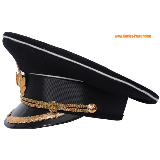 ソ連海軍大尉黒いバイザー帽子
