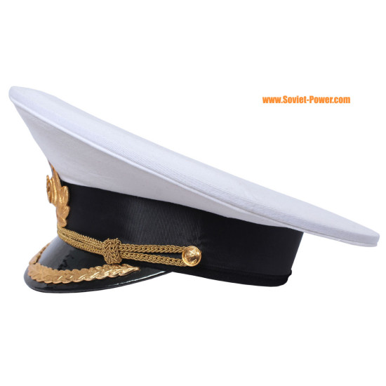 Chapeau de visière de parade du capitaine de la flotte navale soviétique