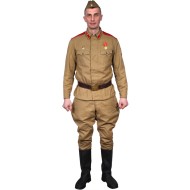 Soldado de ejército ruso militar campo uniforme