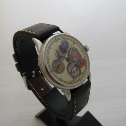 Russian Transparent SPACE wrist watch MOLNIYA Gagarin & Tereshkova