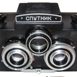 Soviet SPUTNIK special camera with STEREO KIT "LOMO"