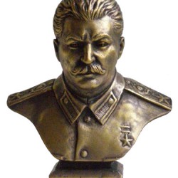 Russische sowjetische Bronzebüste von Stalin