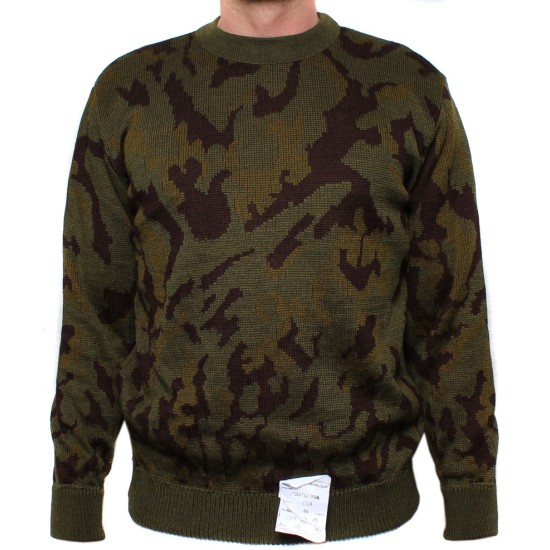 Camouflage warm military style sweater