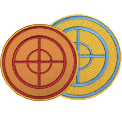 ​Team Fortress 2 SNIPER Red & Blue Embroidered Patches 2x patch TF2