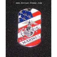 アメリカの軍事的な金属の名前のタグ "米海兵隊員"