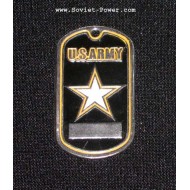 USA Soldier Military Metal Name Tag U.S. ARMY (Black)