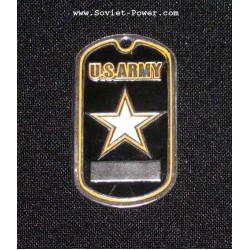 US-Soldat-Militär-Metall-Namensschild der US-Armee (Schwarz)