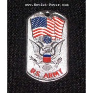 Soldado de los EEUU Etiqueta De Perro De Metal Militar EJÉRCITO DE LOS EEUU (Plata)