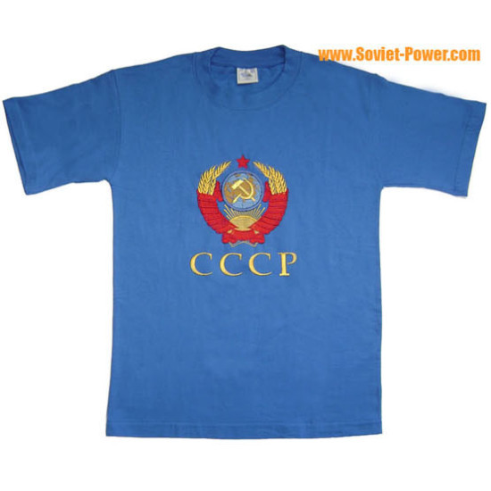 USSR Arms Soviet Embroidery T-Shirt < 3 COLORS >