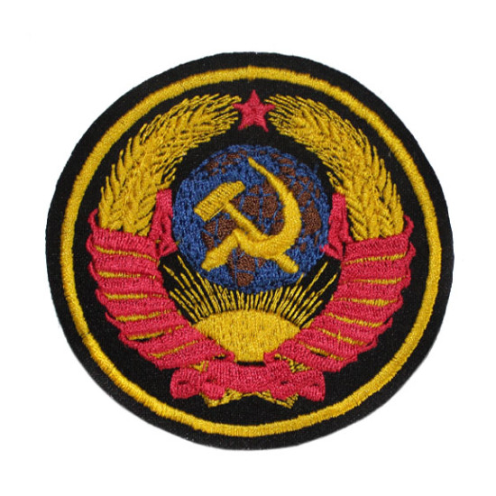 USSR coat of arms embroidery Soviet Union chevron Sickle and Hammer patch