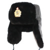 ロシア海軍キャプテン黒革ロシア帽の帽子
