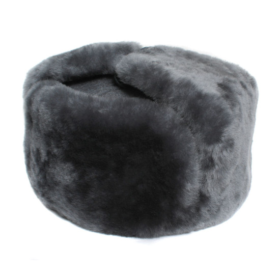 Sombrero de piel gris Oficiales soviéticos Ejército rojo Sombrero ushanka de invierno con orejeras Sombrero de piel gris Oficiales soviéticos Ejército rojo Sombrero ushanka de invierno con orejeras