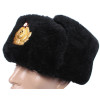 ソ連の暖かい黒ロシア帽ロシア海軍の冬の帽子